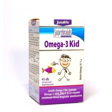Maisto papildas Jutavit omega-3 Kid žuvų taukai vaikams, 45 kap.