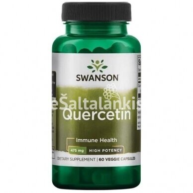 Maisto papildas Kvercetinas 475 mg. 60 kap. "SWANSON"