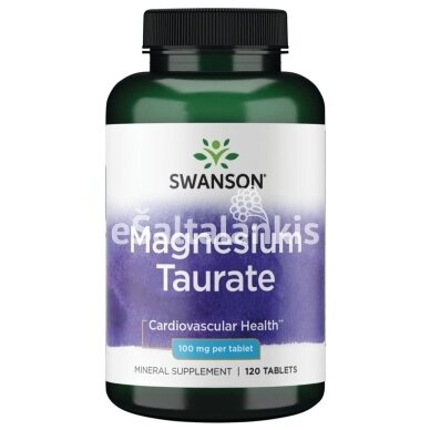 Maisto papildas Magnio Tauratas 100 Mg 120 Veg. Tab. (Swanson, JAV) Maisto papildas Magnio Tauratas 100 Mg 120 Veg. Tab. (Swanson, JAV)