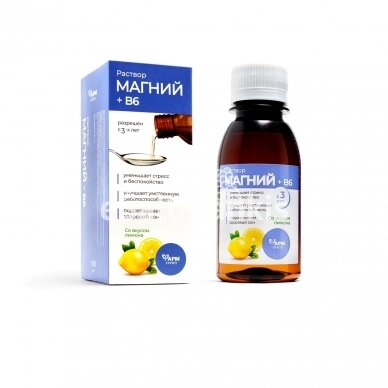 Maisto papildas Magnis + vitaminas B6 tirpalas suaugusiems ir vaikams 250 ml.