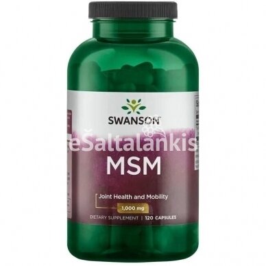 Maisto papildas MSM 1000 mg. 120 kap. "SWANSON"
