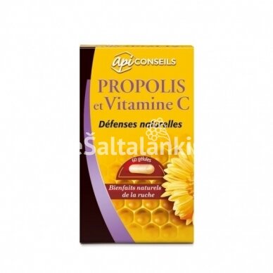 Maisto papildas Propolis ir vitaminas C  60 kap. "YVES PONROY"