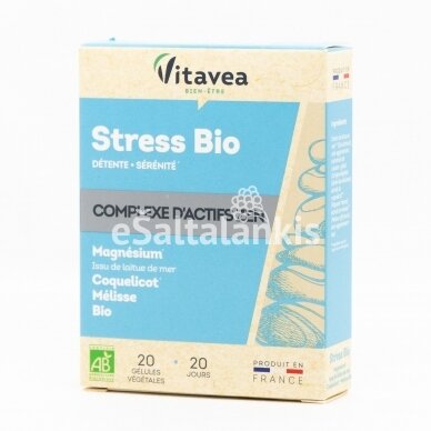 Maisto papildas Ramybei ir atsipalaidavimui Stress Bio 20 kap. "Vitavea"