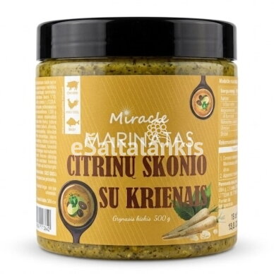 Marinatas MIRACLE citrinų skonio su krienais Marinatas MIRACLE citrinų skonio su krienais