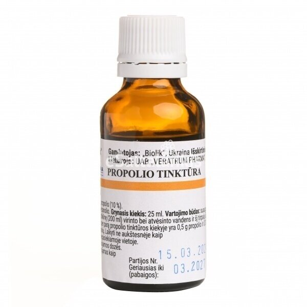 Maisto papildas Propolio tinktūra, 25 ml. Maisto papildas Propolio tinktūra, 25 ml.