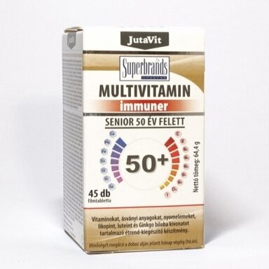 Maisto papildas Multivitamin Immuner Senior 50+ su laktobacilomis "JutaVit" Maisto papildas Multivitamin Immuner Senior 50+ su laktobacilomis "JutaVit"