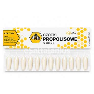 Rektalinės propolio žvakutės su šaltalankiu, 12 vnt.