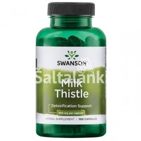 Maisto papildas TIKRASIS MARGAINIS (MILK THISTLE) 500 mg. 100 kap. "SWANSON"