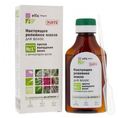 Tikras varnalėšų aliejus FORTE nuo plaukų slikimo, 100 ml.