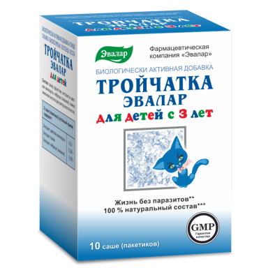 Maisto papildas Troičatka vaikams 10 pakelių "Evalar" Maisto papildas Troičatka vaikams 10 pakelių "Evalar"