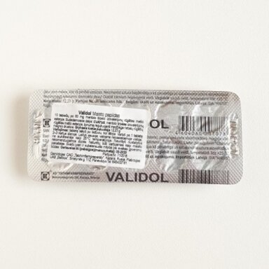 Maisto papildas Validol 10 tab. Maisto papildas Validol 10 tab.