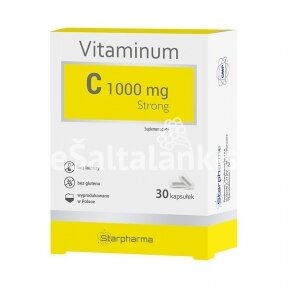 Maisto papildas Vitaminas C strong 1000 mg. 30 kap. "Starpharma"