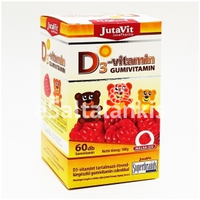 Maisto papildas Vitaminas D3 guminukai 60vnt. "JutaVit"