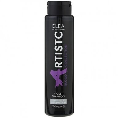 Violetinis šampūnas šviesiems plaukams, 300ml. Elea Professional Artisto Blond Collection