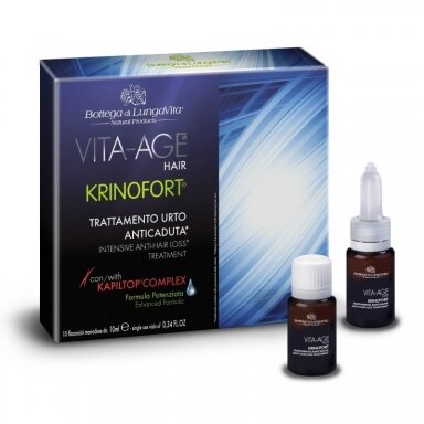 Vita-Age Krinofort® priemonė nuo plaukų slinkimo, 10 buteliukų Vita-Age Krinofort® priemonė nuo plaukų slinkimo, 10 buteliukų